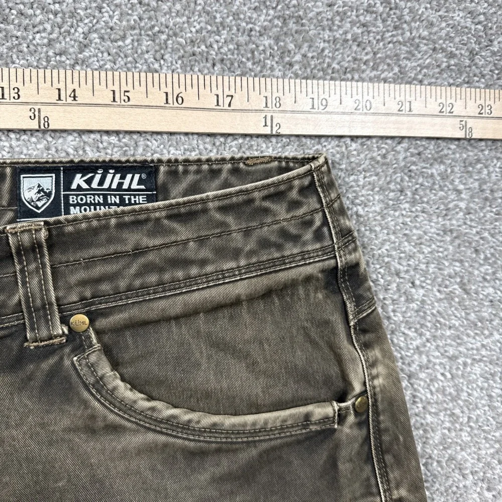 KUHL RYDR Vintage Patina Dye Pants Men's 38x32 Brown Outdoor Hiking Canvas